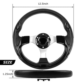 QYMOPAY steering wheel with aluminium construction for durability and corrosion resistance