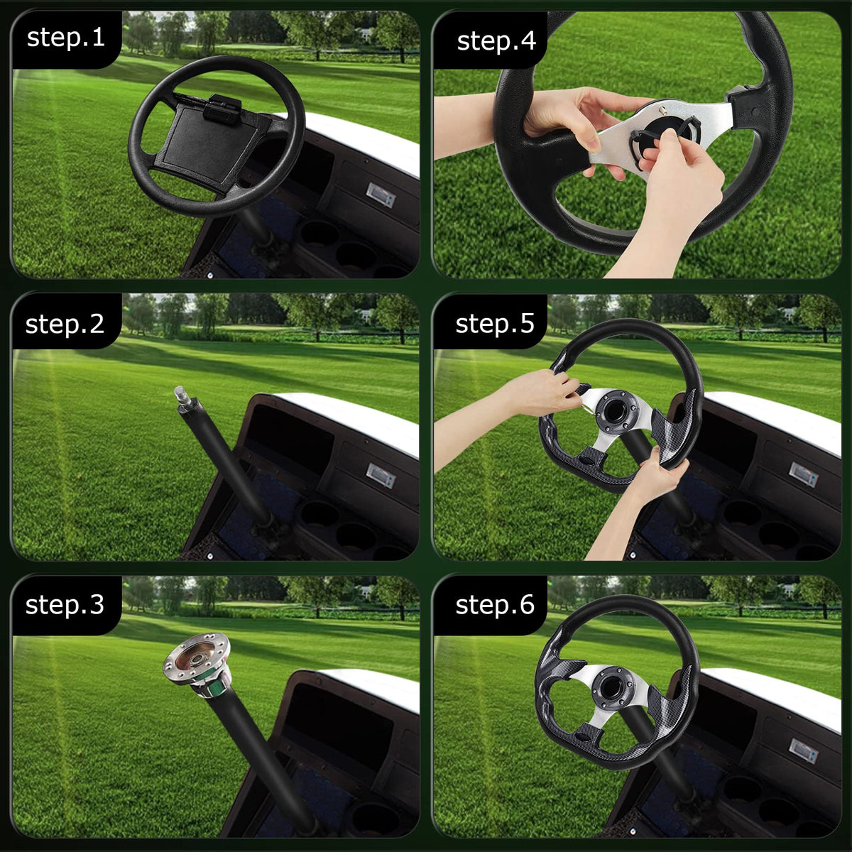 QYMOPAY steering wheel close-up demonstrates corrosion resistance and premium texture.