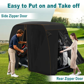 QYMOTO universal fitment confirms compatibility with EZGO, Club Car, Yamaha models