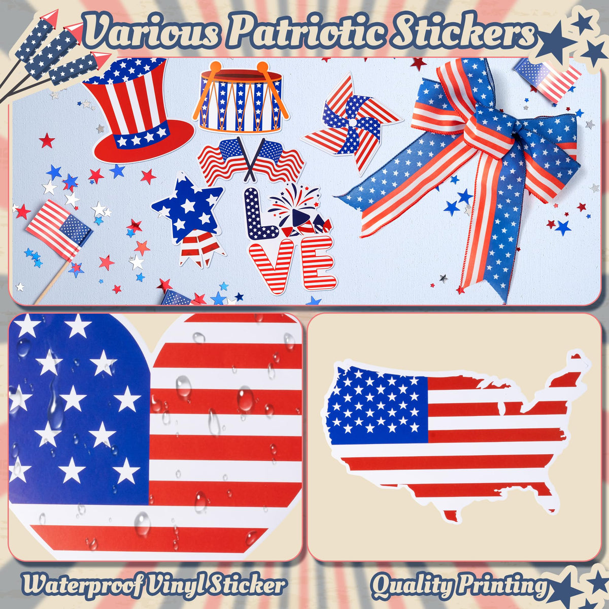 R HORSE body decals fit most golf carts for quick cohesive patriotic styling