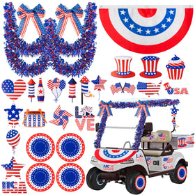 R HORSE half fan banner for a bright 4th of July golf cart display