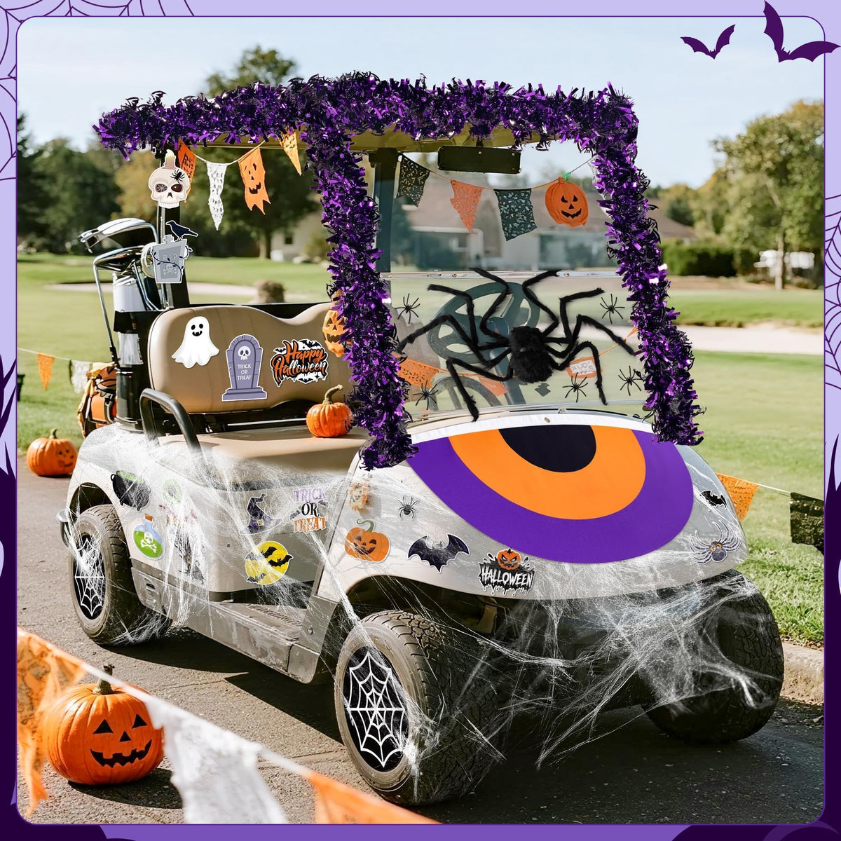 R HORSE stickers provide quick detail touches for Halloween cart