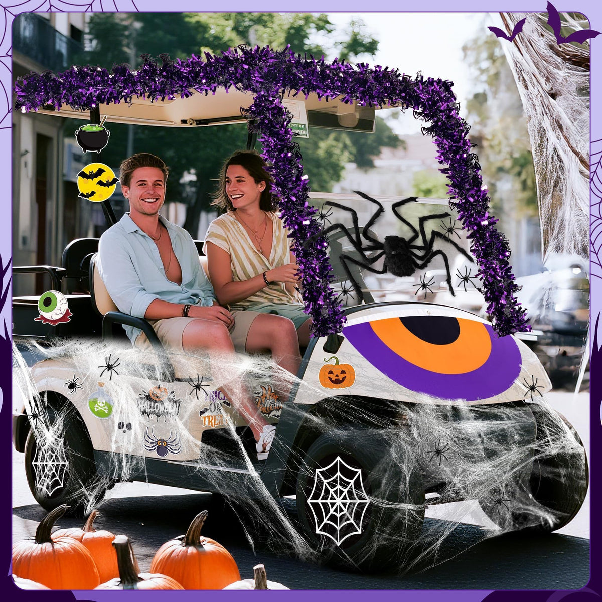 R HORSE wheel decals for smooth-surface, reusable Halloween look