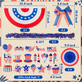R HORSE USA color stripes garland enhances outdoor patriotism on parades or porch decor