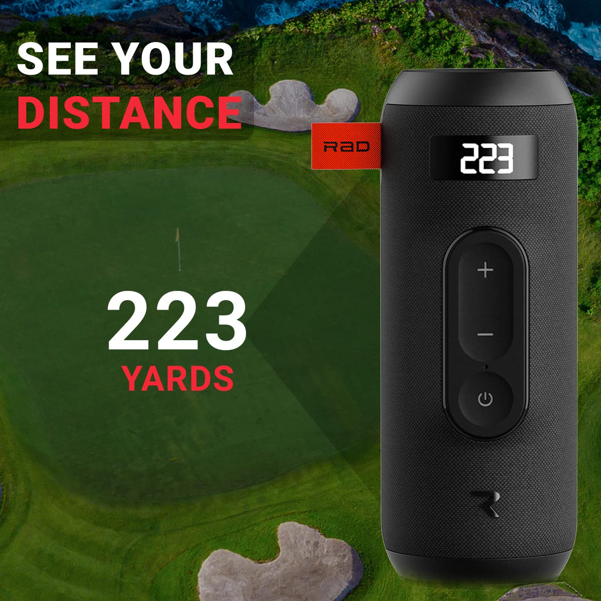 Rad Golf Sound+ IPX6 waterproof design withstands rain and splashes