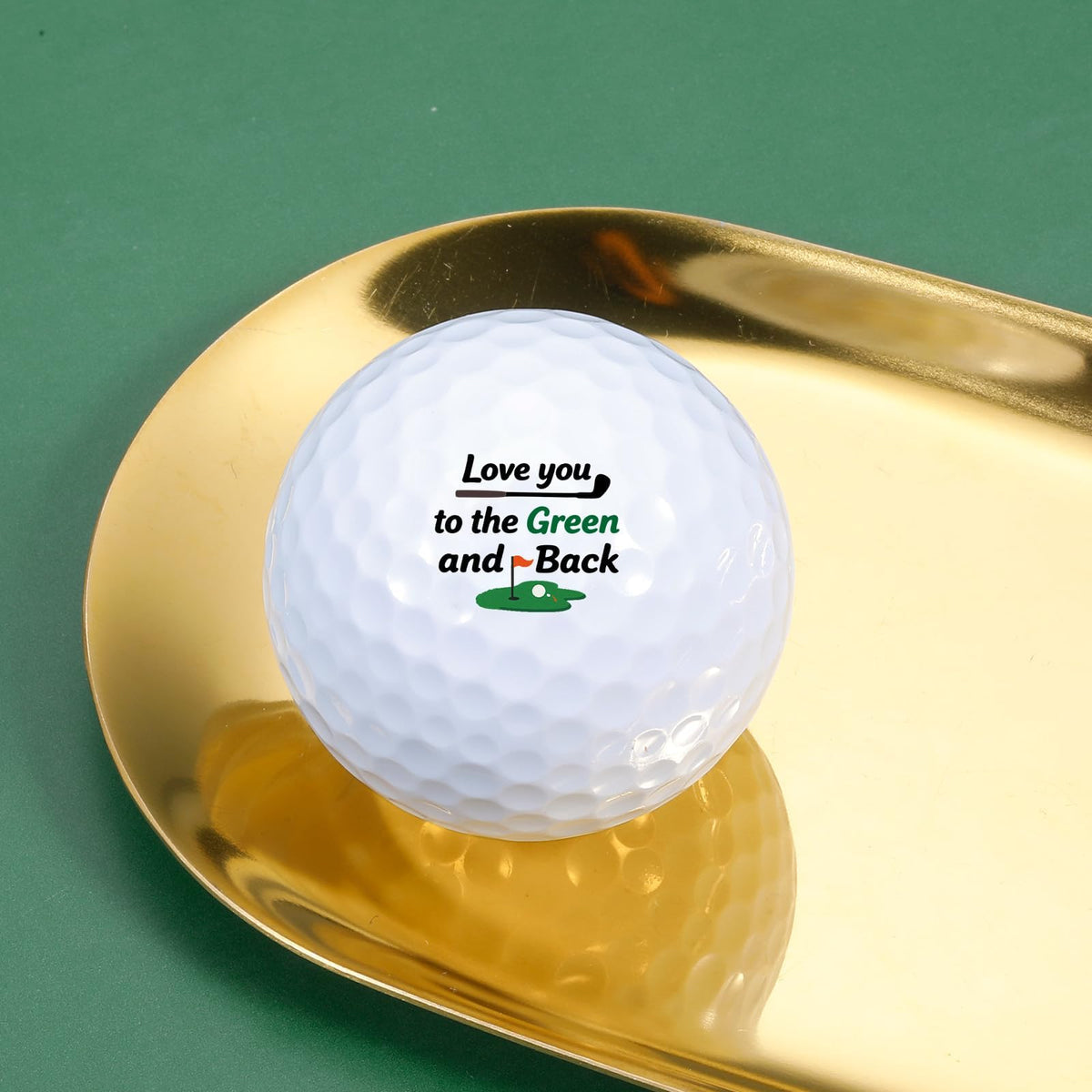 Raddimelo anniversary golf ball gift, perfect token for couples who golf together.