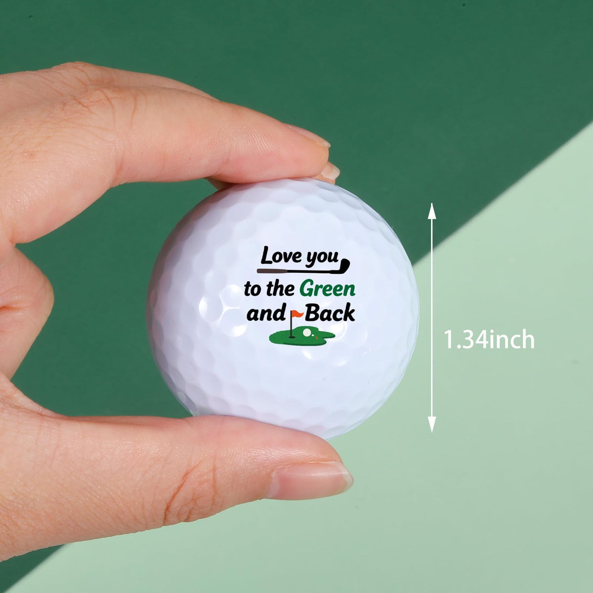 Raddimelo gift-ready packaging golf ball, ready to gift for Valentine’s Day or anniversaries.