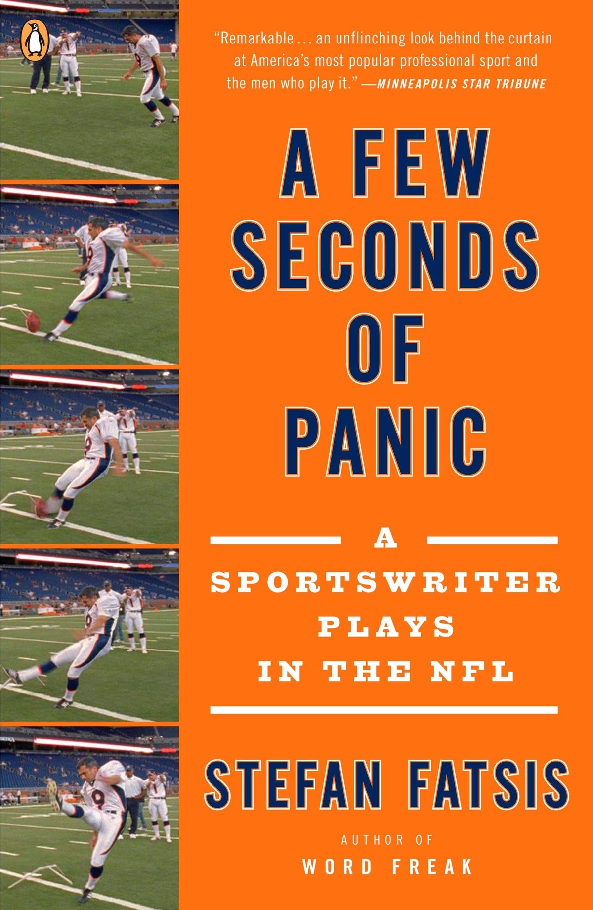 Random House Books for Young Readers book cover showing A Few Seconds of Panic, offering NFL insights.