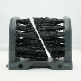 Range Brush spike-mounted design anchors in turf for stability.