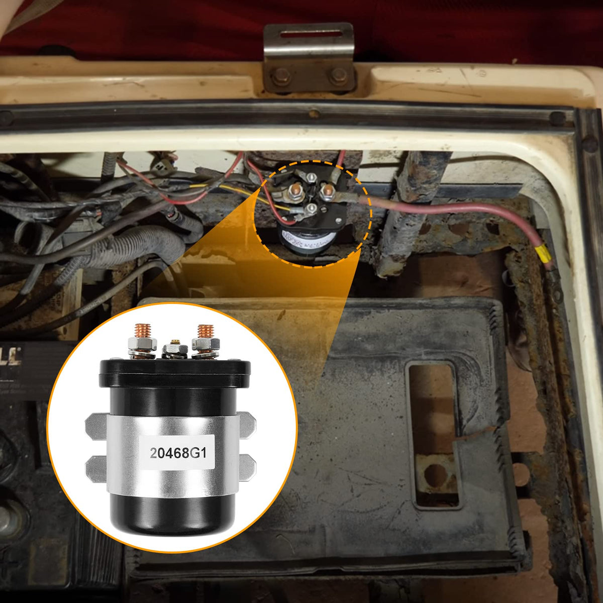 RANSOTO 36V four-terminal solenoid in packaging, ready for quick replacement.