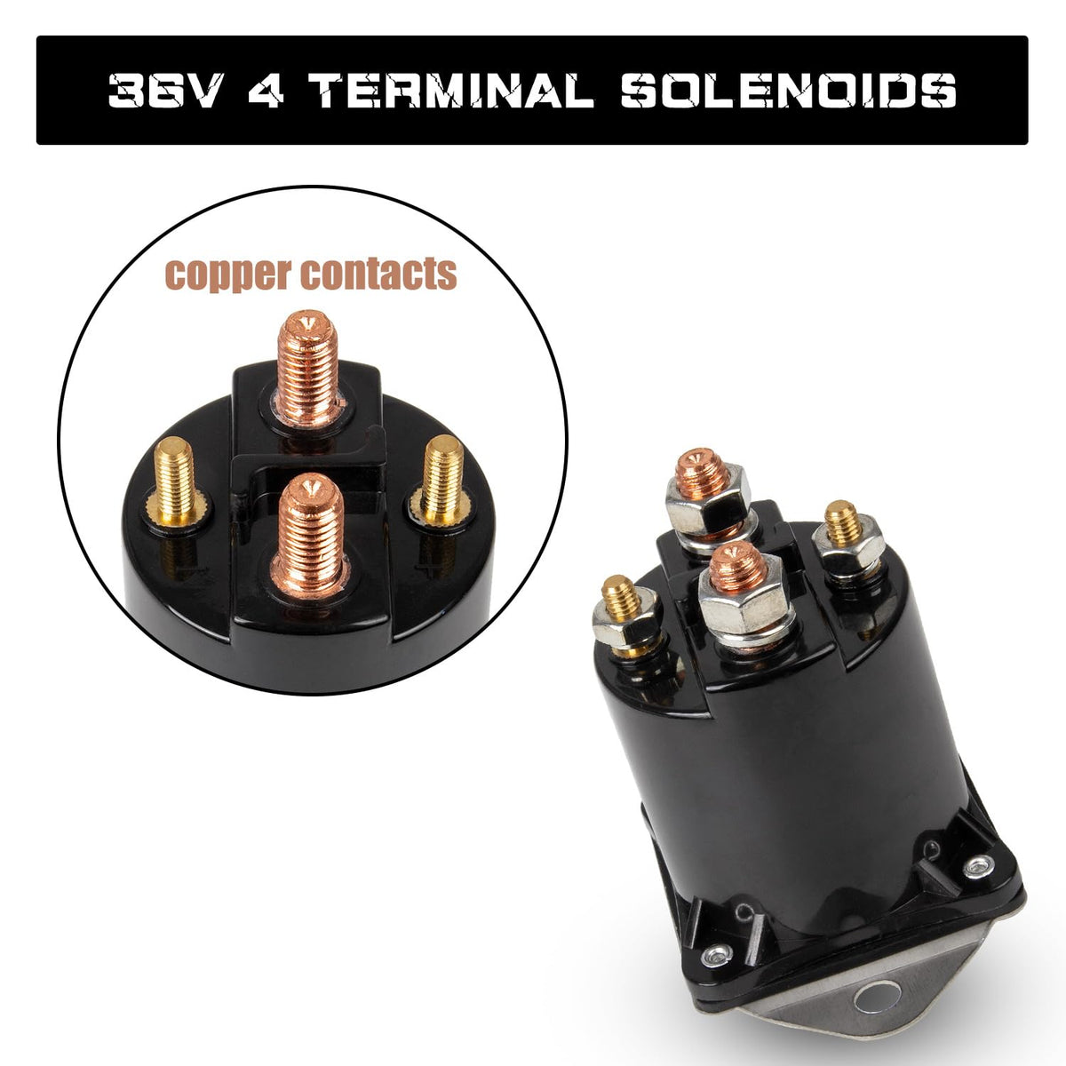 RANSOTO five-pack solenoids ready for replacement in Club Car DS