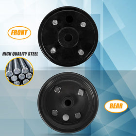 24-tooth spline detail on RANSOTO brake drum hub showing spline engagement.
