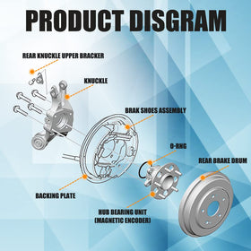 Reference parts 19186G1P and 17082-G2 shown for compatibility with EZGO hubs.