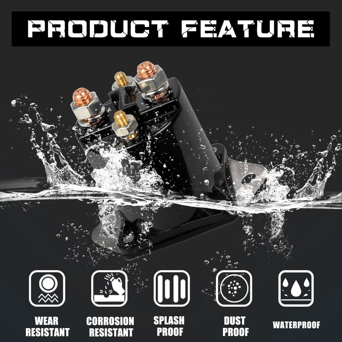 RANSOTO solenoid close-up highlighting waterproof and corrosion-resistant design