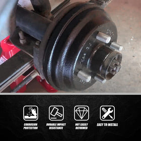 Wear note and warranty information on RANSOTO brake drum hub packaging.