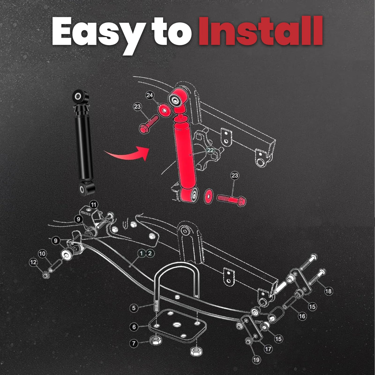RARAYC easy-installation-support graphic points to quick setup.