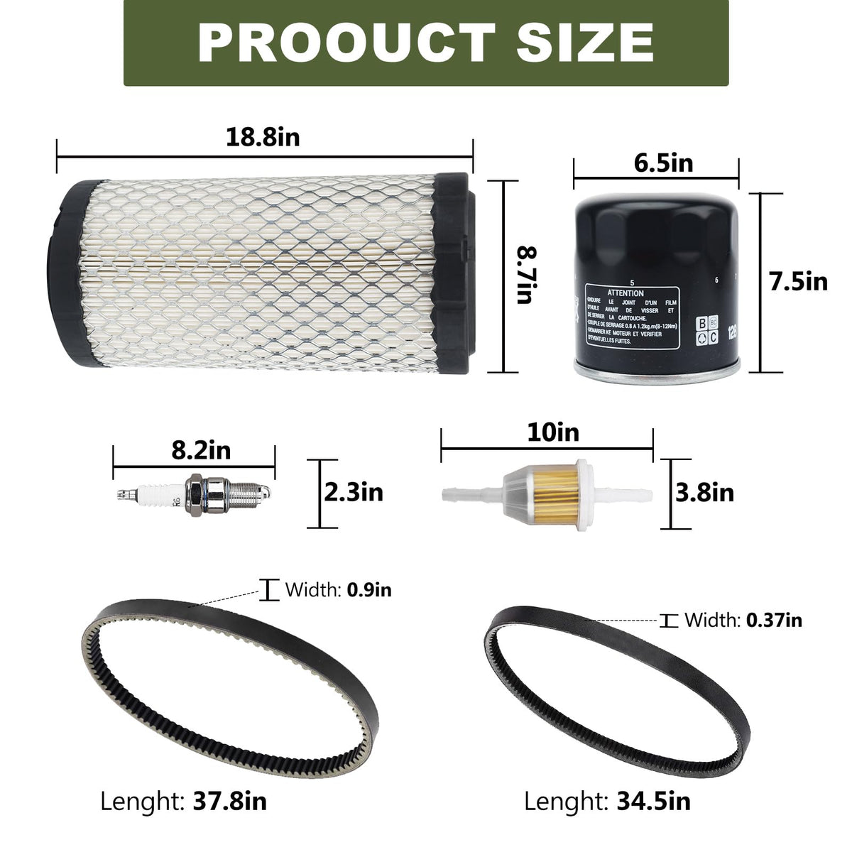 RARAYC starter/generator belt aligned for dependable power transfer