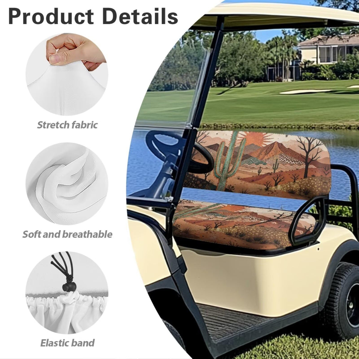 Rarucativ Desert Cactus washable cover is easy to clean after rides.