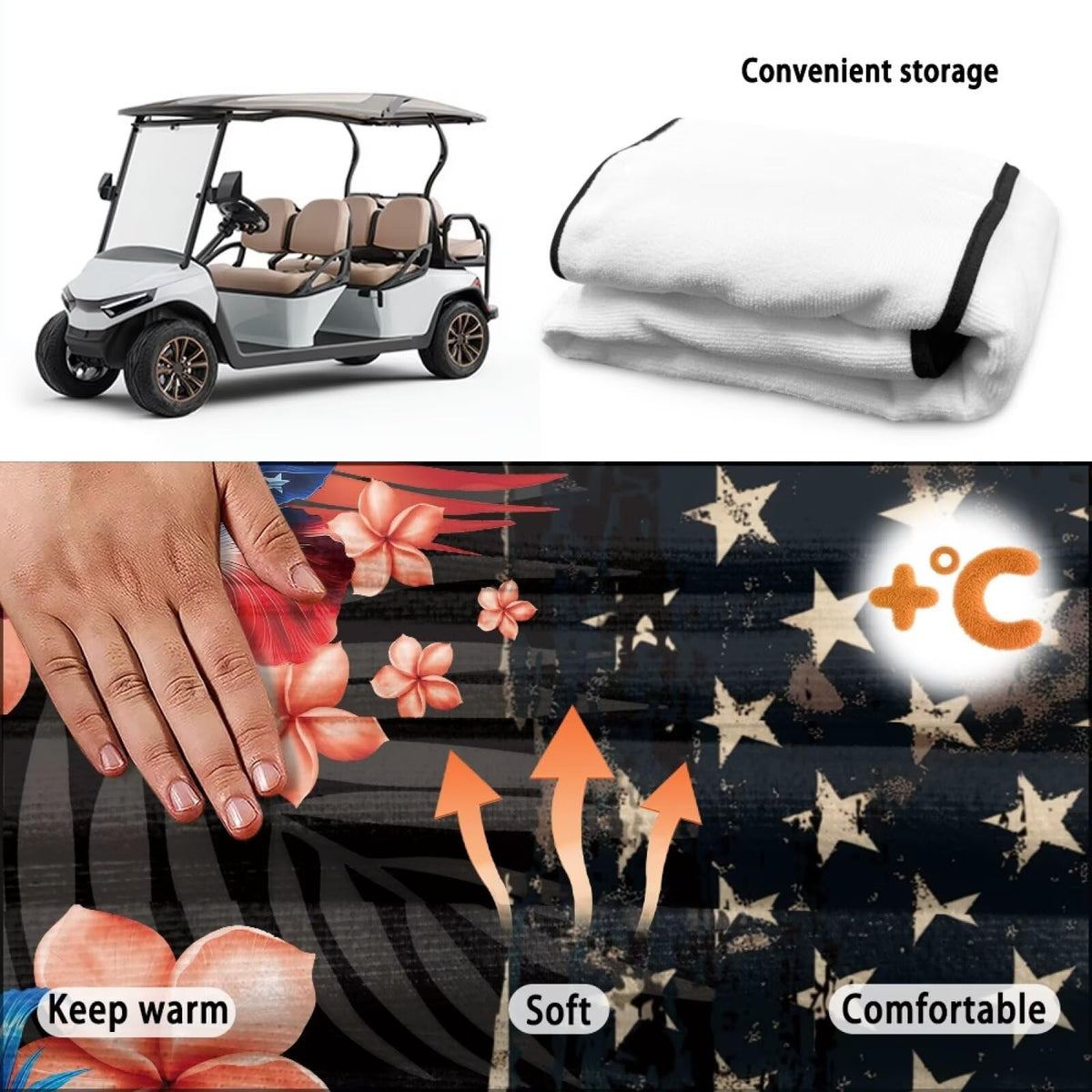Rarucativ easy installation over a golf cart seat