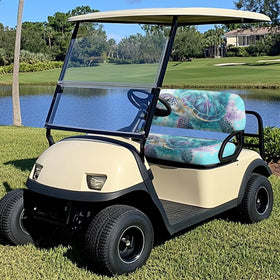 Rarucativ easy-installation golf cart seat cover simplifies upgrades.