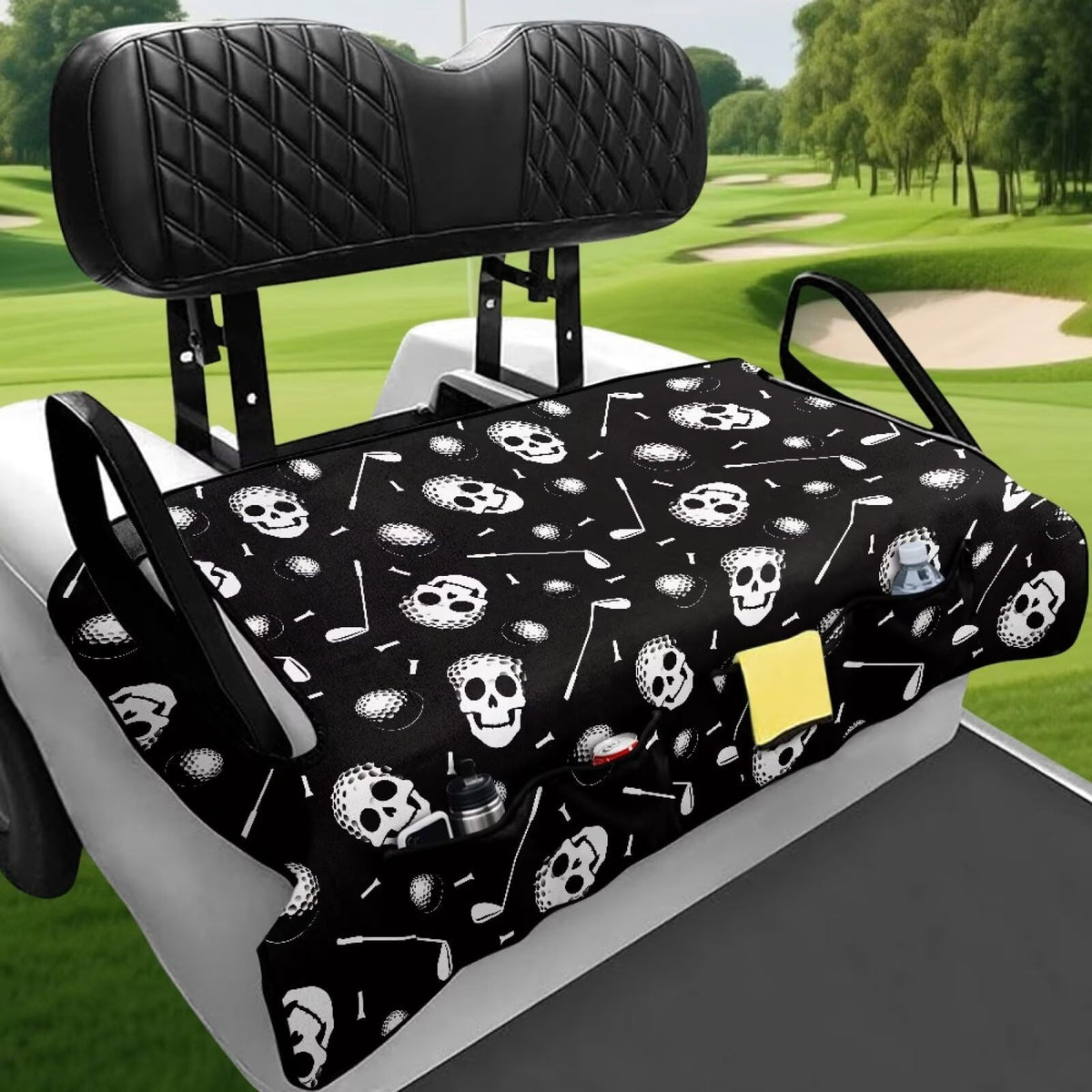 Rarucativ easy-installation seat cover slides on without tools for quick setup.