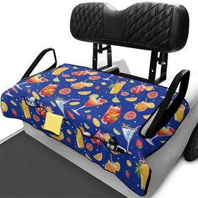 Rarucativ golf cart seat blanket pockets keeps sunglasses and towels organized