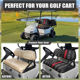 Rarucativ golf cart seat cover abrasion-resistant color keeps patterns vibrant in all seasons.