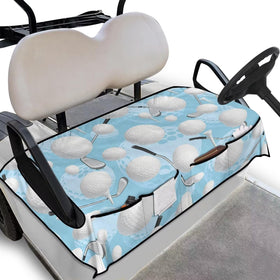 Rarucativ golf cart seat cover in blue front seat protects from wear