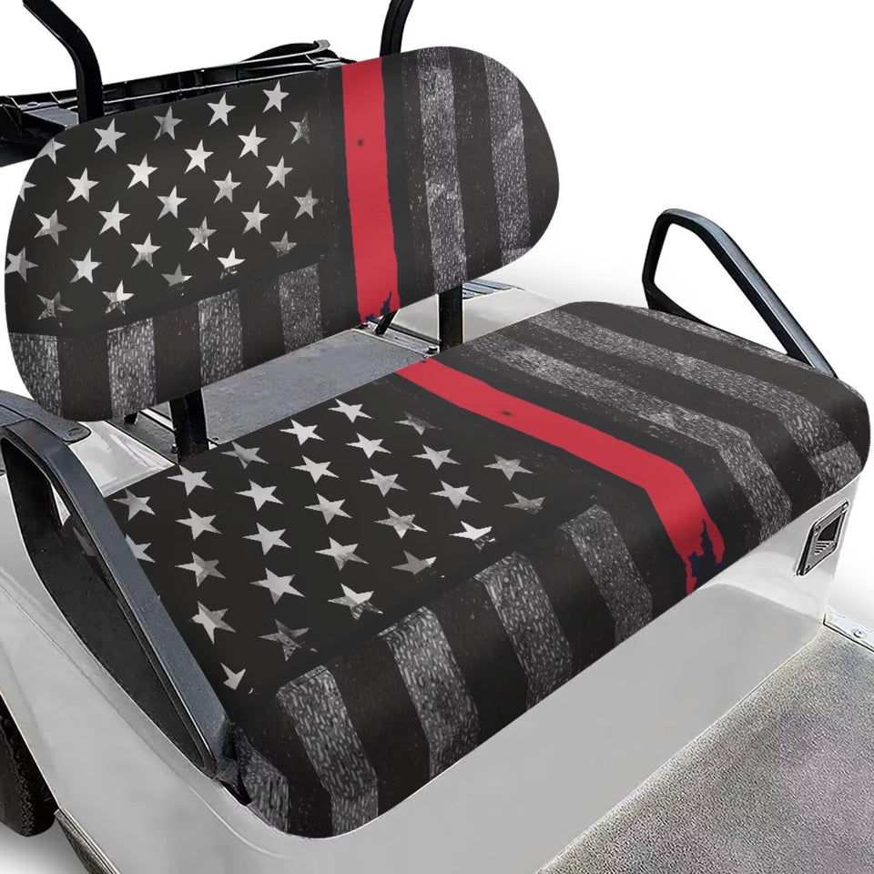 Rarucativ golf cart seat cover full-coverage pattern protects seats against stains and wear.
