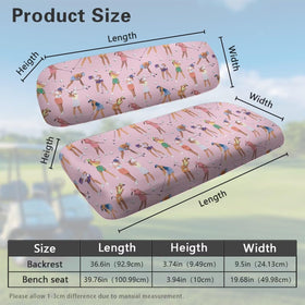 Rarucativ pink pattern option adds stylish flair to your golf cart.
