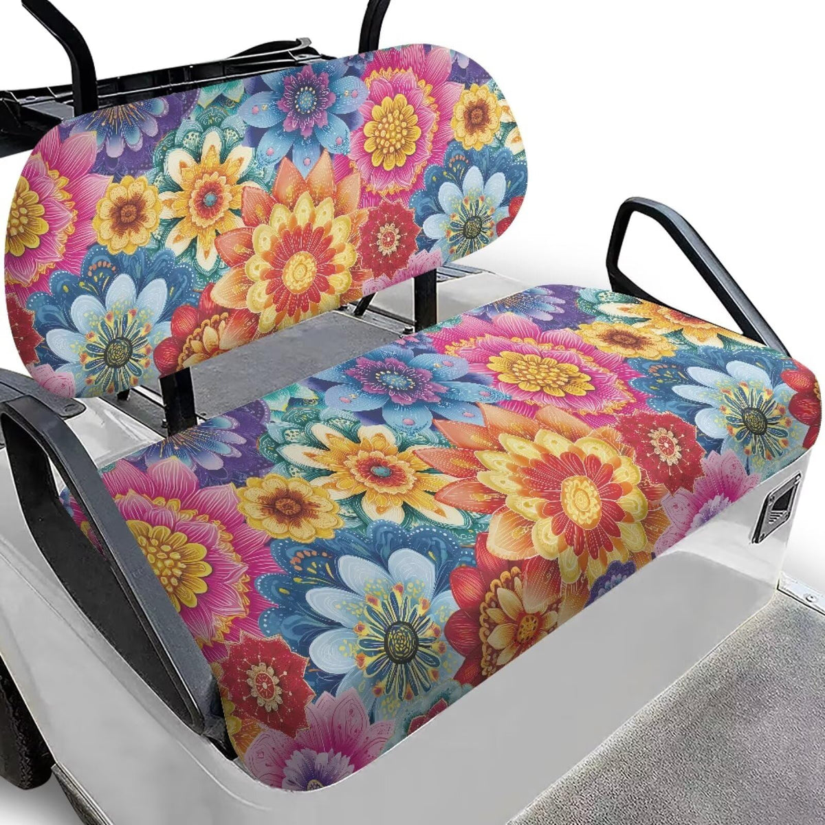 Rarucativ golf seat cover with bohemian flower pattern protects seats and updates style