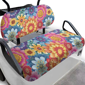 Rarucativ golf seat cover with bohemian flower pattern protects seats and updates style