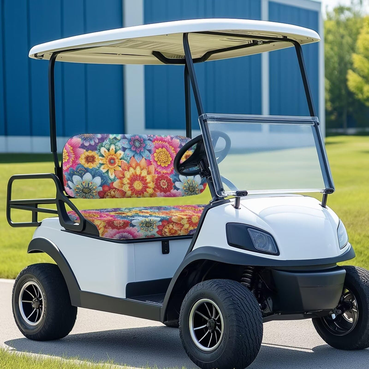 Rarucativ universal-fit seat cover for EZGO and Club Car fits two-seat carts