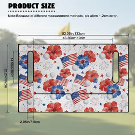 Rarucativ hibiscus design adds color to a golf cart accessory