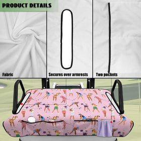 Rarucativ machine washable golf cart seat blanket in pink