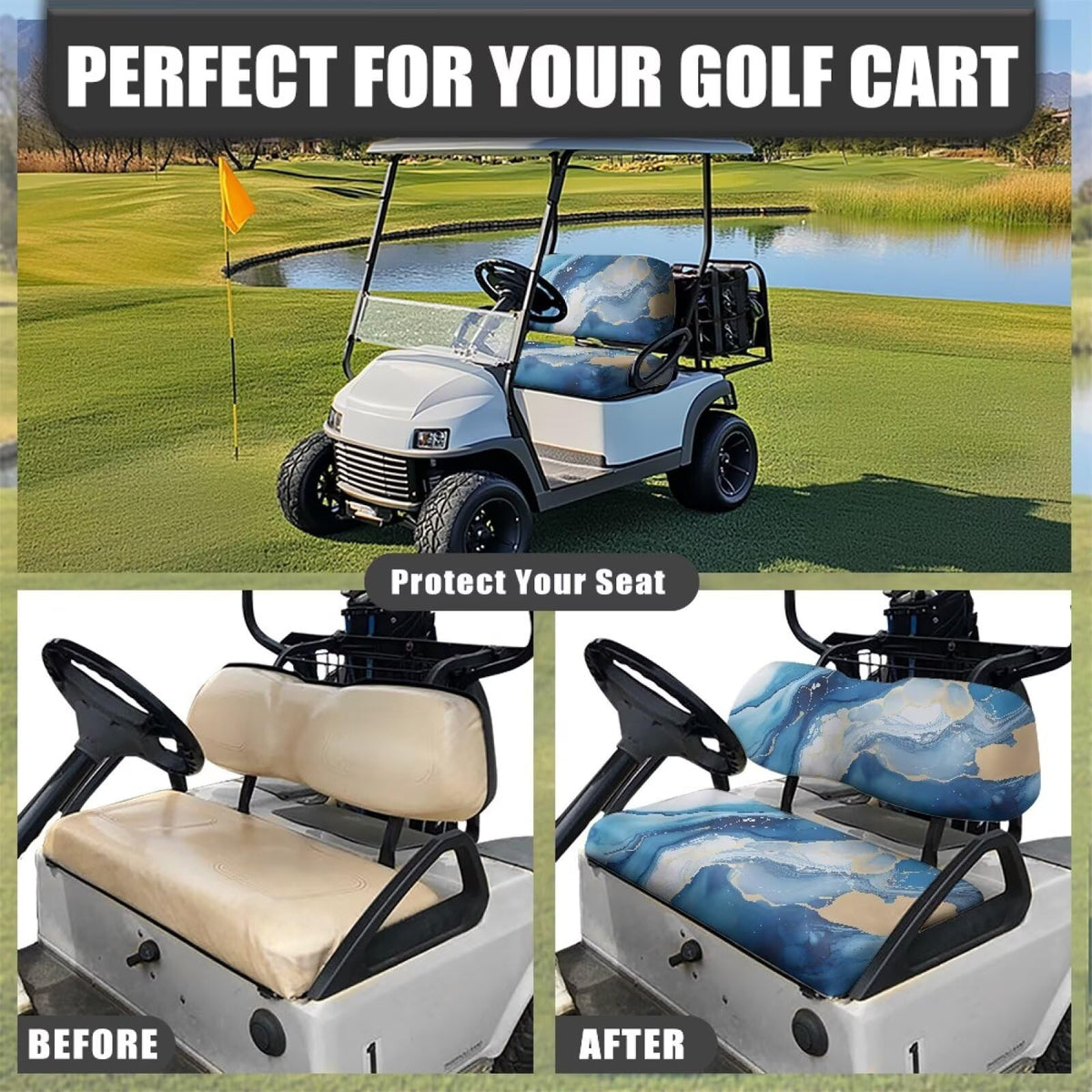 Rarucativ easy-install cover requires no seat removal.