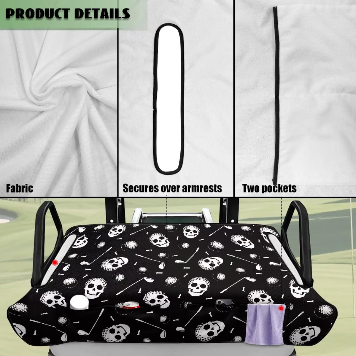 Rarucativ non-slip fabric helps keep the cover in place.