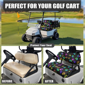 Rarucativ non-slip textured surface prevents shifting for a tidy golf cart interior.
