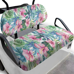 Rarucativ palm leaf golf cart front seat cover adds stylish protection and durability.