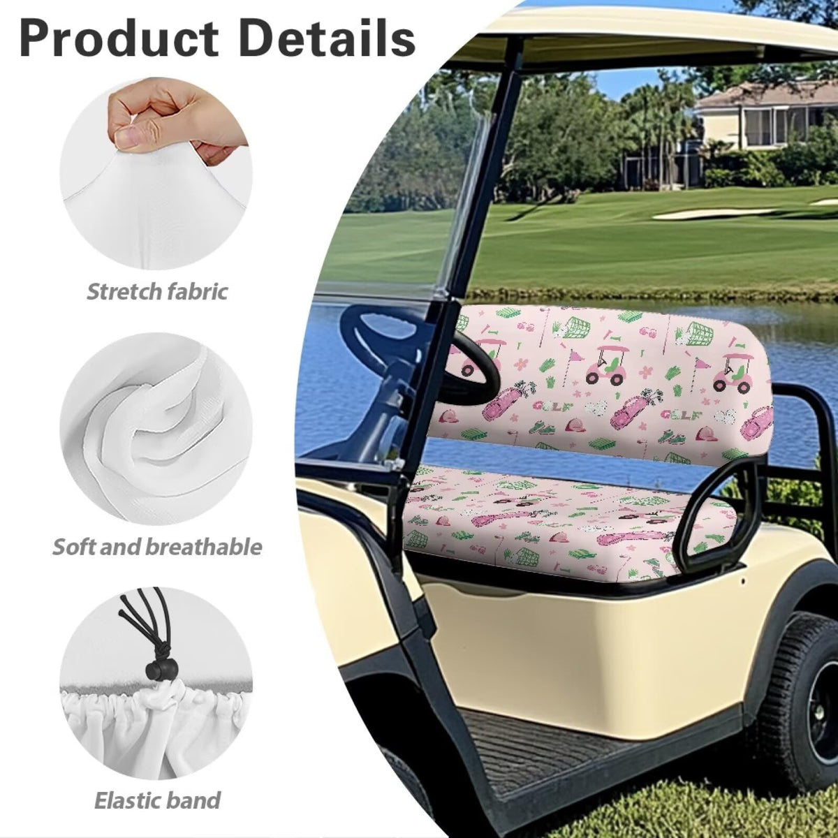 Rarucativ elastic-edge design ensures secure, wrinkle-free seating