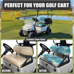 Rarucativ sea turtle cover pair highlights easy installation and washing.