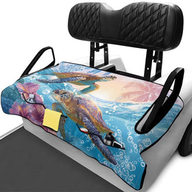 Rarucativ seat cover Boho hibiscus pattern adds stylish vibe.