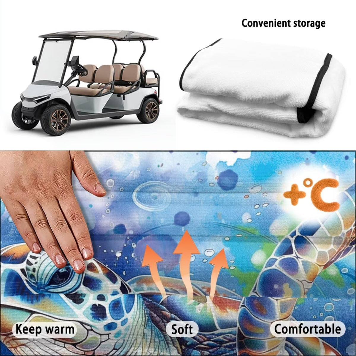 Rarucativ Sea Turtle seat cover protects seats from stains and wear.
