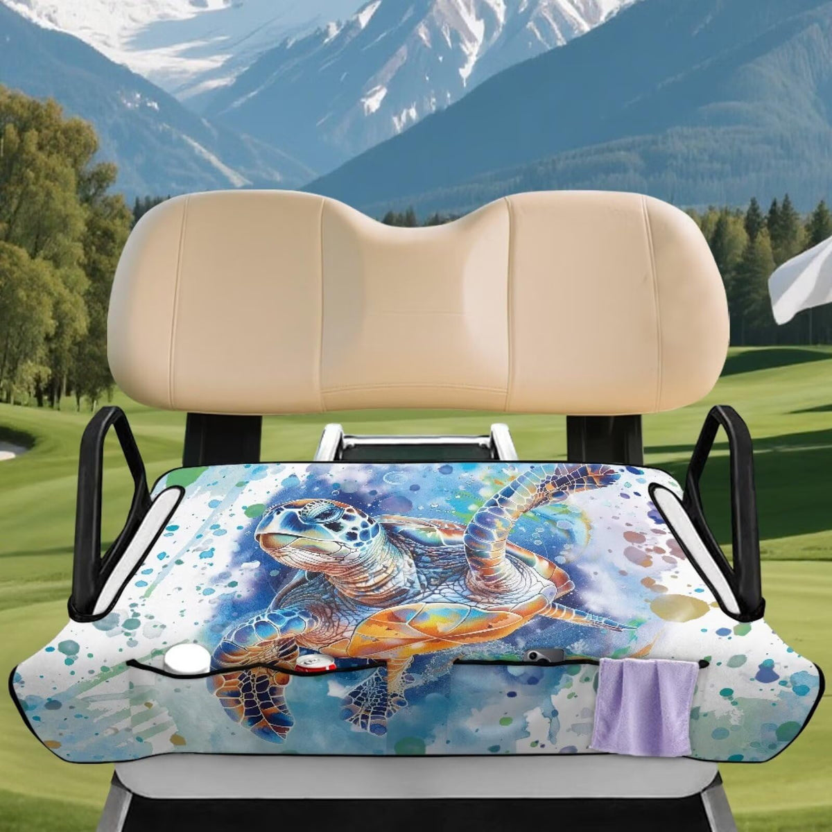 Rarucativ Sea Turtle seat cover fabric texture, soft and durable.
