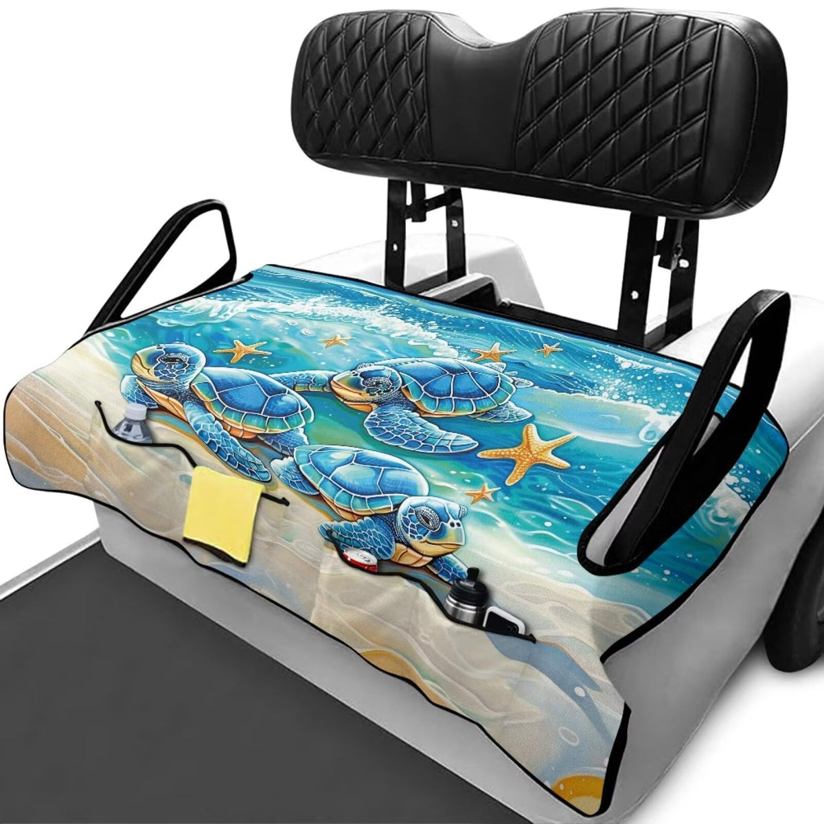 Rarucativ Sea Turtle Seat Cover side view showing universal fit.