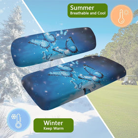 Rarucativ stylish blue butterfly pattern enhances your golf cart look.