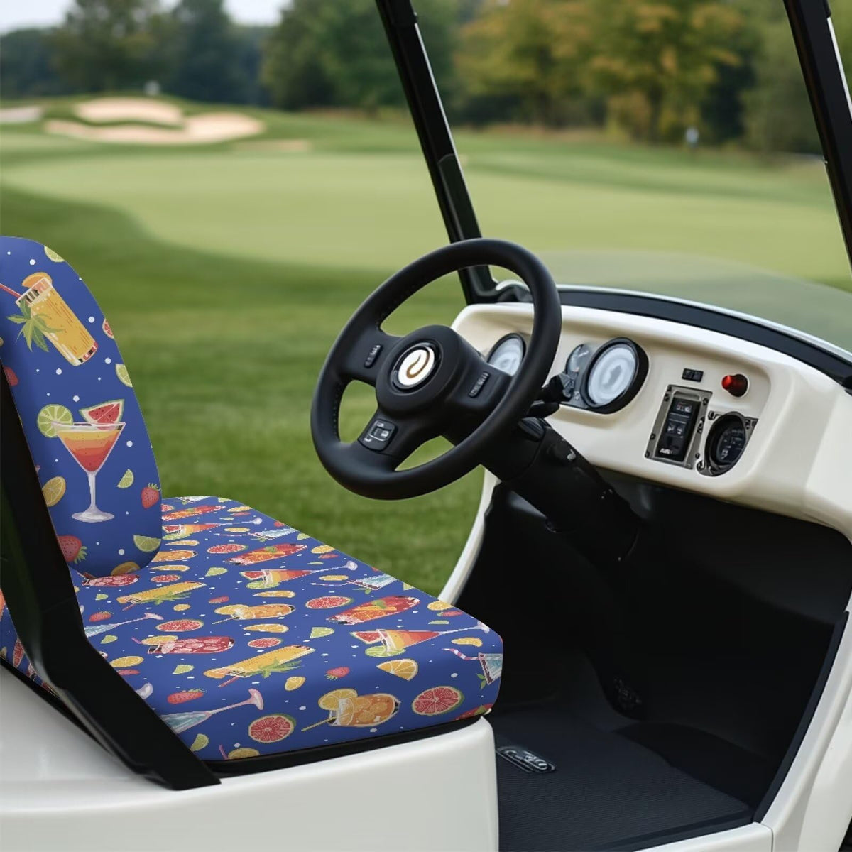Rarucativ Summer Fruits seat cover non-slip texture stays in place.