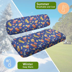 Rarucativ Summer Fruits seat cover is machine-washable for easy cleanup.