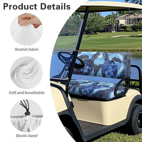 Rarucativ Turtle Flower seat cover installation view demonstrating easy snap-on setup
