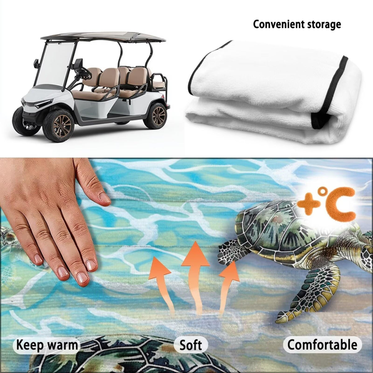 Easy installation of the Rarucativ seat blanket without tools.